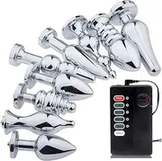 ZBWWBZZ SM Stainless Steel Anal Plug 9 Sizes Sex Toy Vaginal Dildo Plug Butt Plug Anal Beads Kit, SM Sex Toys For Women Men Couples(C)