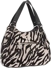 [Anne Klein] Mane Trinity Four Poster Satchel,Black Ivory,One Size, Black Ivory, One Size