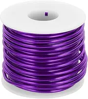 uxcell 9 Gauge Anodized Aluminum Craft Wire Bendable Bonsai Training Wire 56 Feet 3mm for Sculpting Crafts Wreath Floral Beading Jewelry Making, Purple