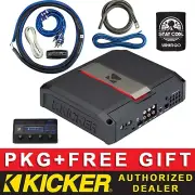 KICKER LX500.4 CAR AUDIO CLASS D 4CH/4-CHANNEL AMPLIFIER + 4AWG AMP KIT