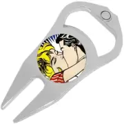 Cartoon Kiss Golf Ball Marker Divot Repair Tool Bottle Opener