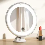 EMKE Led Makeup Mirror, 5X Magnifying Mirror with Suction Cup 360° Swivel Rot...
