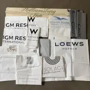 Lot of 15 Hotel Laundry Bags Plastic Fairmont Solage Venetian MGM Chatham Canyon