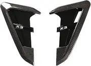 NSHSNKWB Car Front Side Air Compatible for BMW X3 G01 X4 G02 2018-2022 2Pcs Set ABS Vent Cover Trim Car Styling Shark Gills Side Vent Sticker(Style B X3 Carbon)