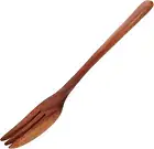 Salad Mixing Fork Wood Salad Servers Long Handle Cooking Fork Wooden Kitchen Ute