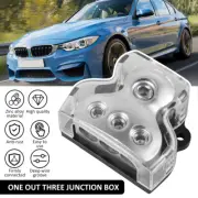 3 Way Power Distribution Block Zinc Alloy Car Audio Power Wire Splitter*+