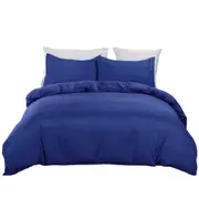 Blue Luxury Quilt Doona Duvet Cover And Pillowcases Set Reversible Bedding Set