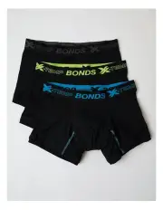 [Bonds] X-Temp Trunk 3 Pack in Black