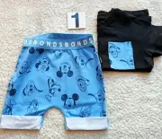 BondsXCustom Shorts Set- Mickey And Friends Blue Print . Size 1