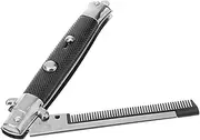 Baluue Metal Spring Pocket Comb Foldable for Men Easy to Carry Maintain Hair Random Style