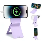 Phone Stand, Magnetic Foldable Phone tripods Stain-Resistant Leather & Angle ...