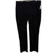 Old Navy Pixie High Rise Secret-Slim Pockets Pants Black Leopard Print Size 18 T