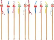 LUOZZY 10 Pcs Ear Spoons Ear Removal Spoons Bamboo Hanging Ear Cleaner Tool Cartoon Ear Clean Tool for Home Office Supply