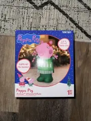 Gemmy 3.2 FT LED Peppa Pig In Green Dress Christmas Inflatable Yard Decor