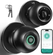 Fingerprint Door Lock, Smart Fingerprint Door Knob with Lock, Biometric Door Loc