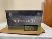 NVIDIA MSI Ventus GeForce RTX 5080 16GB GDDR7 VEN 3X OC+ IN HAND