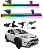 BJOHQ Electric Running Boards Compatible for Toyota RAV4 2017-2019 with Light, SUV, Off-Road & Pickup Trucks - Retractable Truck Steps & Nerf Bars