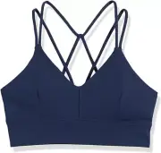 Core 10 Womens Spectrum Strappy Longline Plunge Yoga Sports Bra 3X Plus Size