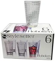 Lylac Drinking Glass Tumbler 6-Pieces Set, 8.4-6 x 13.6 cm Size