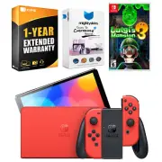 Nintendo Switch OLED Mario RED Edition + Luigi’s Mansion 2 HD Bundle