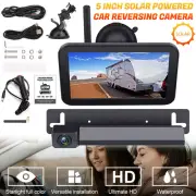 Wireless Solar Magnetic Standby Backup Camera 5" Monitor for Rear View Reverse