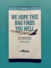 2022 ALASKA AIRLINES BARF BAG