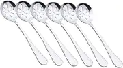 COSMEVIVI 6pcs Colander Kitchen Supply Ergonomic Serving Utensils Dinner Slotted Utensils Ergonomic Slotted Spoons Daily Use Slotted Spoons Daily Use Serving Spoons Caviar Spoon Small Spoon