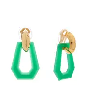 Kenneth Jay Lane Plated Clip-On Doorknocker Earrings