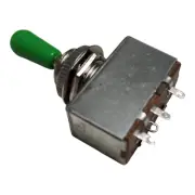 Import Metric 3-way Box Type Electric Guitar Switch Chrome with Green Tip