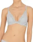Natori FEATHERS Rainy Blue Lace Underwire Contour Plunge Bra, 36D, MSRP $72