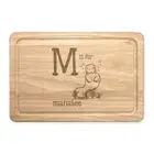 Letter M Is For Manatee Rectangular Wooden Chopping Board - Funny Alphabet