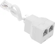 TEHAUX Telephone Line Splitter Adapter Detachable Pin Telephone Jack Splitter for Home Use Compatible with Phone Standards Elegant Design for Seamless Integration
