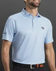 Scotty Cameron Americana USA Scotty Dog Peter Millar Polo Blue L Large