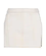 Palm Angels Logo-Patch Denim Mini Skirt 25,26 White