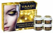 Vaadi Herbals Gold Facial Kit 24 Carat Gold Leaves, Marigold Wheatgerm oil 70 g