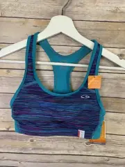 Champion NWT Womens XS Power Core Compression Sports Bra Removable Pads Teal