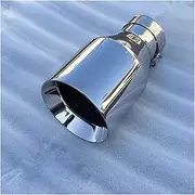 Muffler tip, Compatible Compatible Compatible For 76 MM IN 101 MM OUT Universal Exhaust End TIP Car Exhaust Tip Stainless Steel Muffler Tip 76mm(Flat edge)