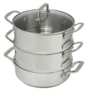 Pyrosteel 3-Tier Steamer Set - 24cm