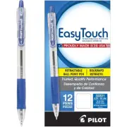 PILOT EasyTouch Refillable & Retractable Ballpoint Pens, Medium Point, Blue Ink,