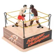 Clockwork Boxing Toy Nostalgic Theme Boxing Tin Toy Decorative Vintage BT