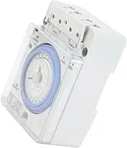 Hyuduo Mechanical Timer, Automatic 24 Hours Low Power Consumption Time Switch Electronic Components for Water Heaters Breeding 100‑240VAC