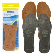 2 Pairs Cool & Fresh Leatherette Insoles, Adult Size 3-11 Shoe & Boot Insoles