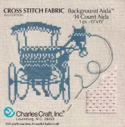 Charles Craft Background Aida 14 Ct Aida Cross Stitch 15" x 15" Red Woven Cotton