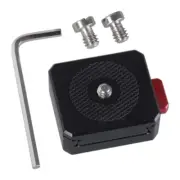Full Metal V Mount Battery Adapter with Quick Release Button for Camera Tripod