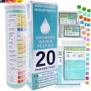 | 20-In-1 Drinking Water Test Kit | 125 Testing Strips | 2 Bacteria Tests | at H