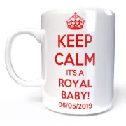 Prince Harry and Meghan Markle Royal BABY B KEEP CALM MUG HRH NEWS souvenir