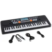 Portable Digital Piano Keyboard w/ Rechargeable Battery & Microphone (49 Keys)
