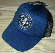 MENS AFFLICTION BLUE BLACK SNAPBACK TRUCKER HAT ADJUSTABLE CAP ONE SIZE