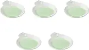 Set of 5, Sunflower Glazed Pearl Treasure Bag Shaped Plate, 7.0 x 7.1 x 1.8 inches (17.8 x 18 x 4.6 cm) | Round Plate (Small), Reinforced Porcelain, Setomonohonpo