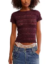 Free People Angelina Lace Tee